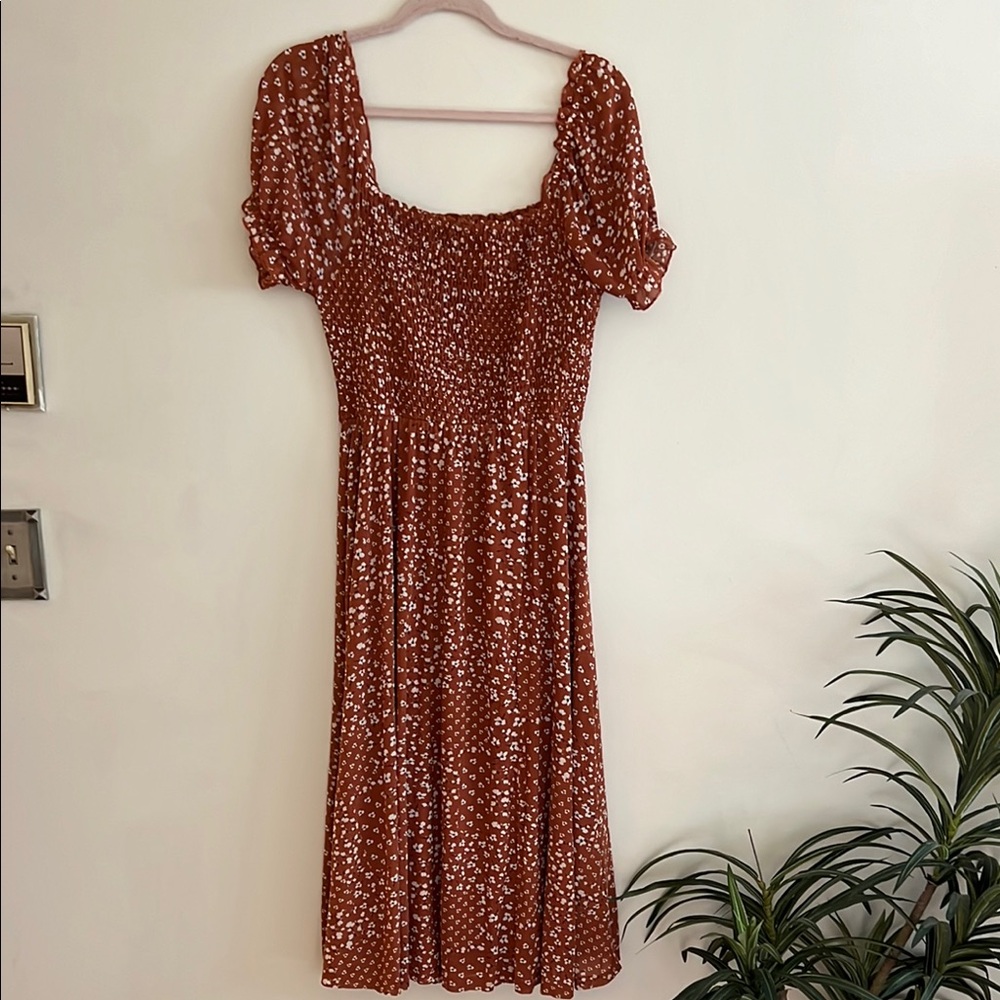 EMBER Floral Puff Sleeve Dress